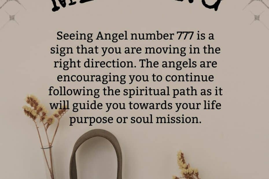 Angel number 777 meaning