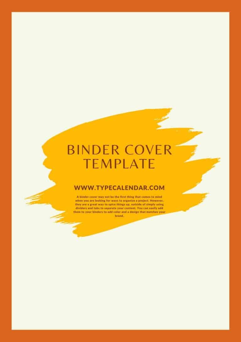 Free Printable Binder Cover Templates [PDF, Word]