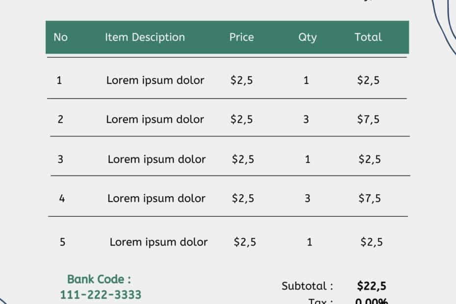 Purchase Receipt