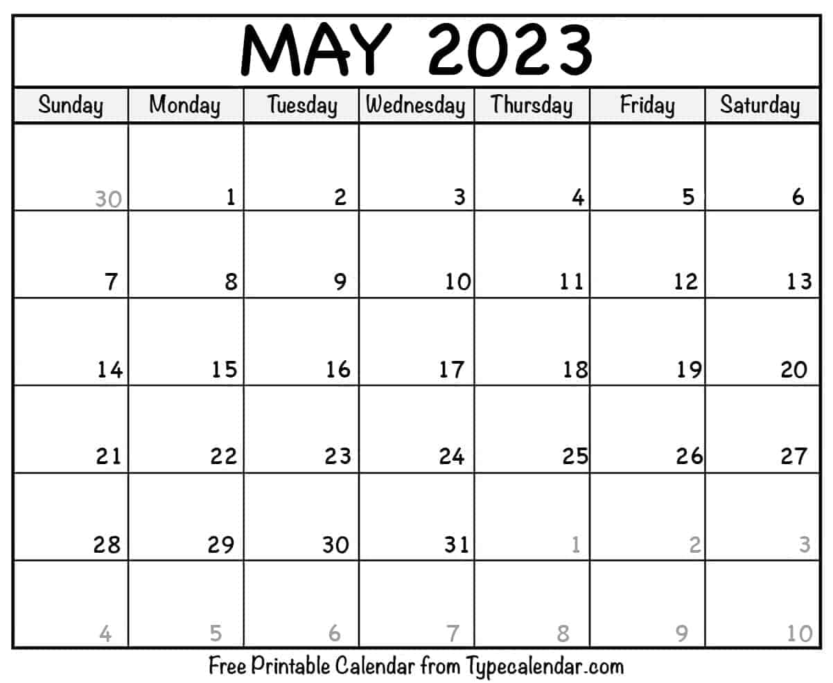 May 2023 Calendar Free Printable Calendar May 2023 Calendar Free 