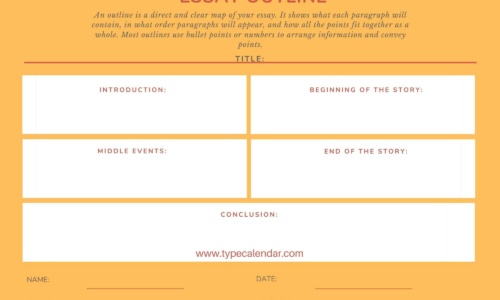Free Printable Essay Outline Templates [PDF, Word] College +Example