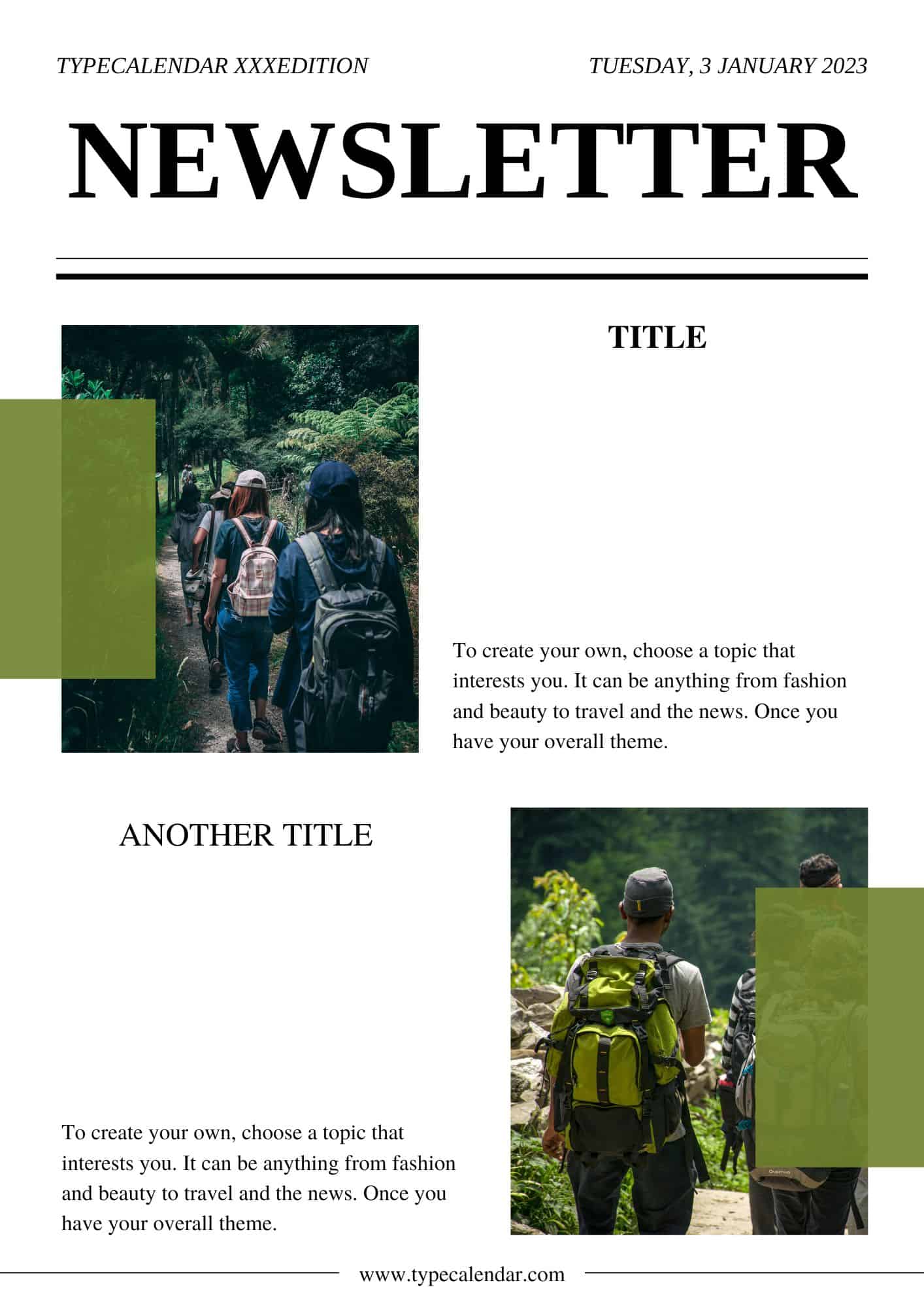 Newsletter Template Newsletter Template