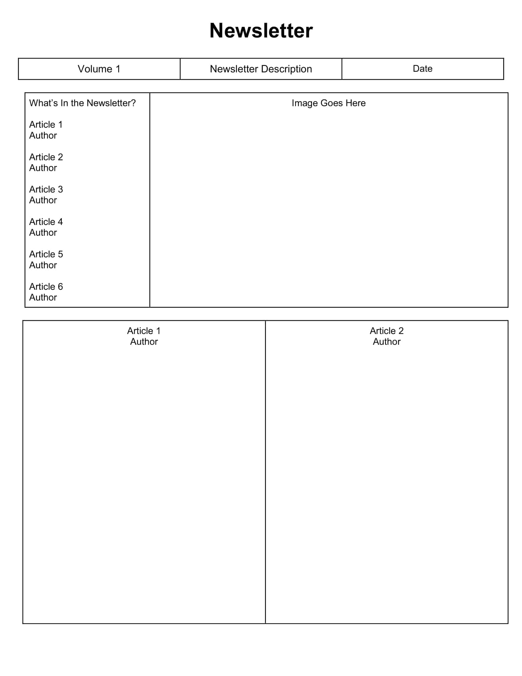 family newsletter template family newsletter template