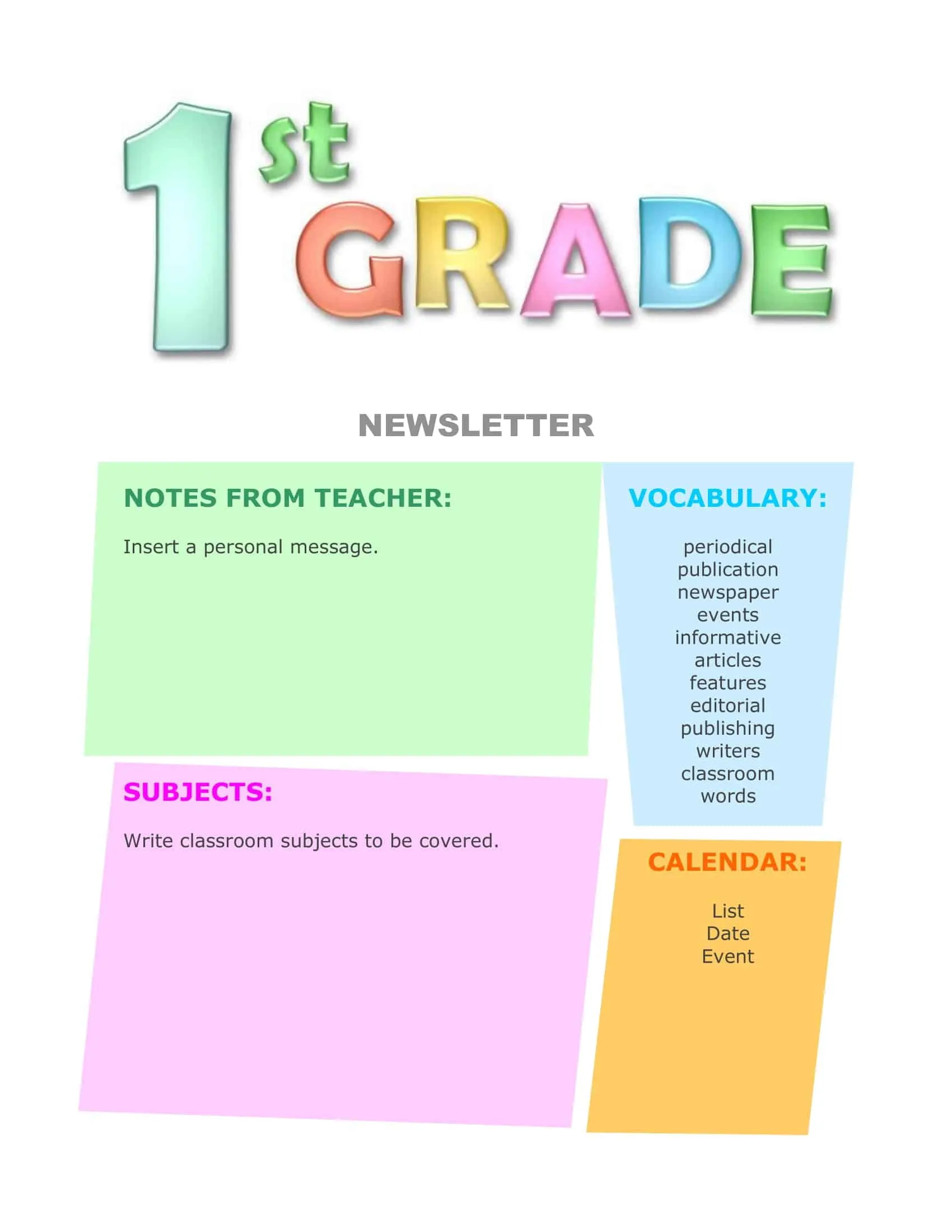 newsletter templates for teachers newsletter templates for teachers
