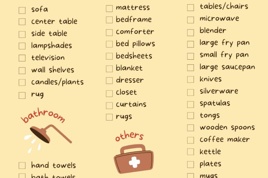 Apartment Checklist