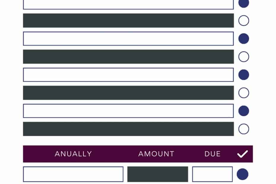 Bill Pay Checklist