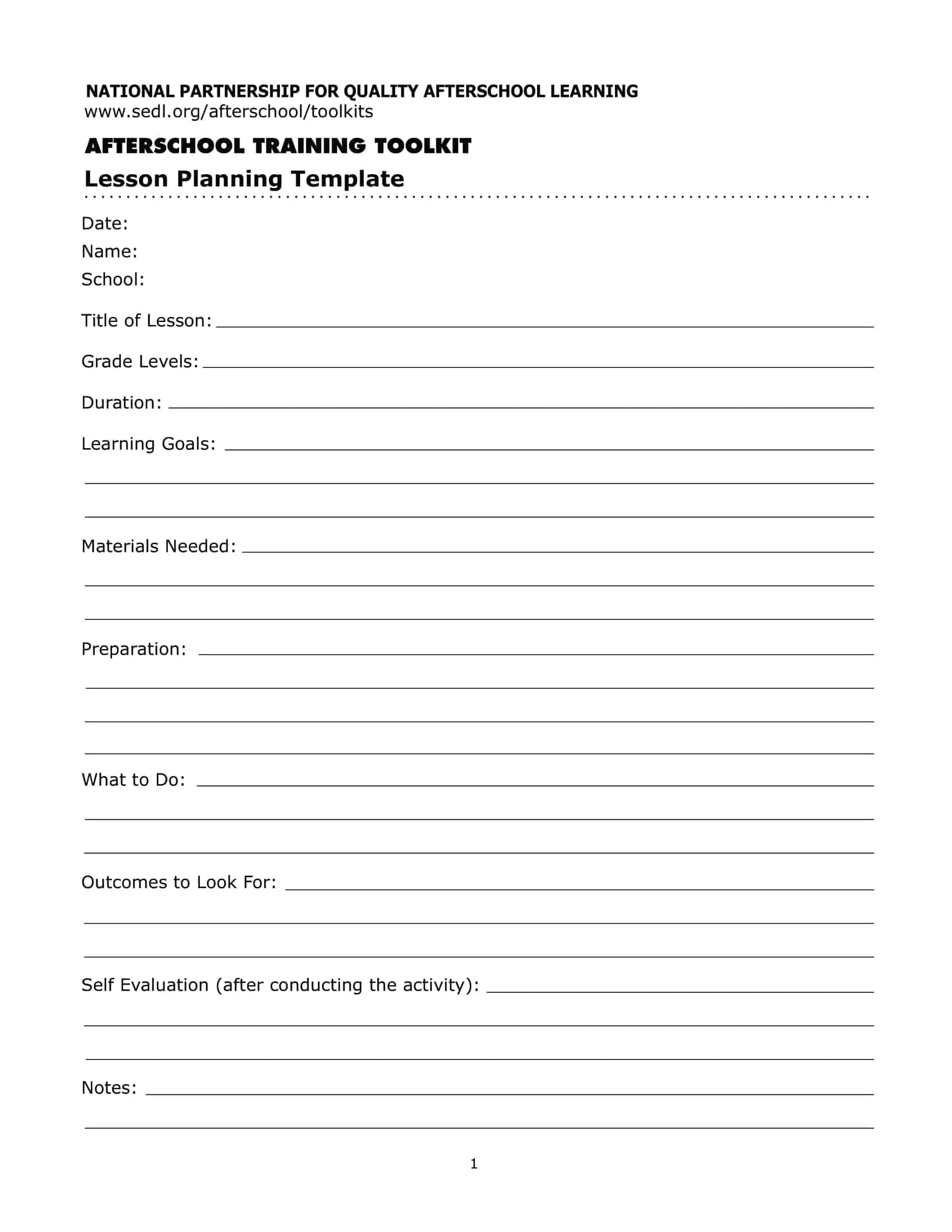 lesson planning template lesson planning template
