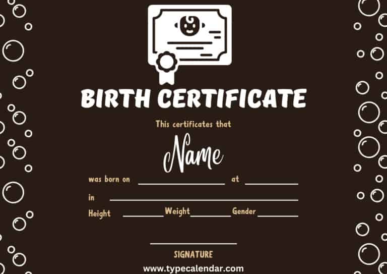 Free Printable Birth Certificate Templates [PDF] Blank, Fillable