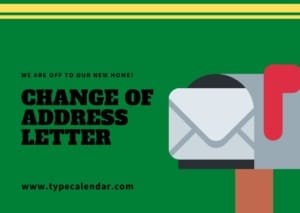 Free Printable Change Of Address Letter Templates [Seamless Moves]