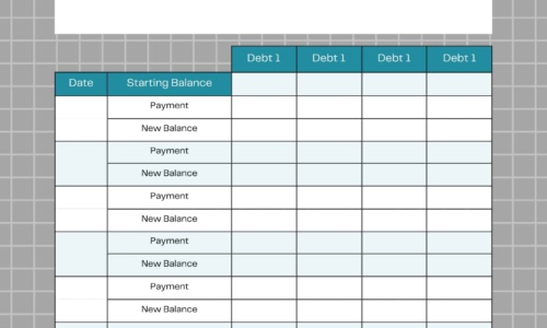 Free Printable Debt Snowball Templates [PDF, Excel] Worksheet