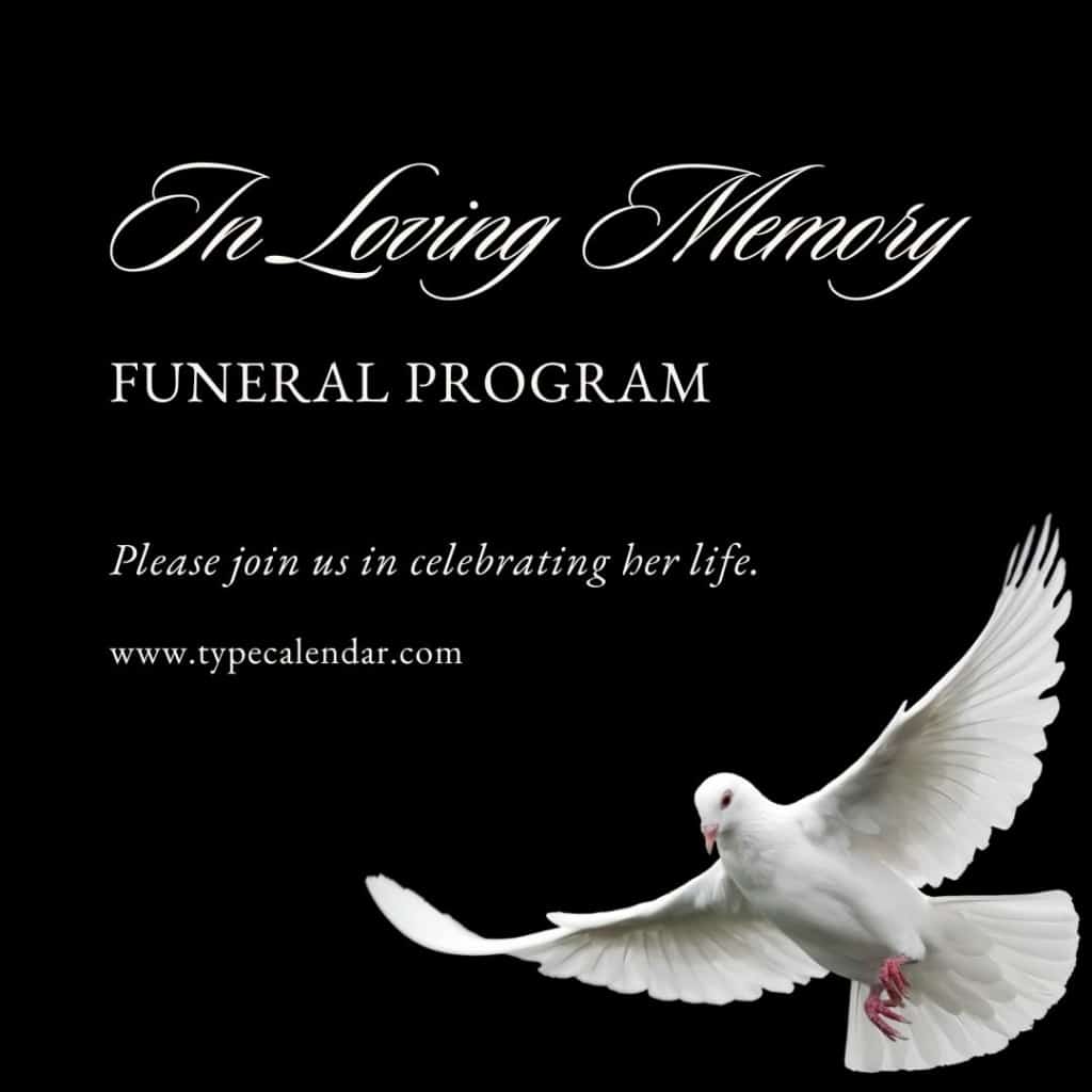 Free Printable Funeral Program Templates - A Tribute To Your Loved Ones