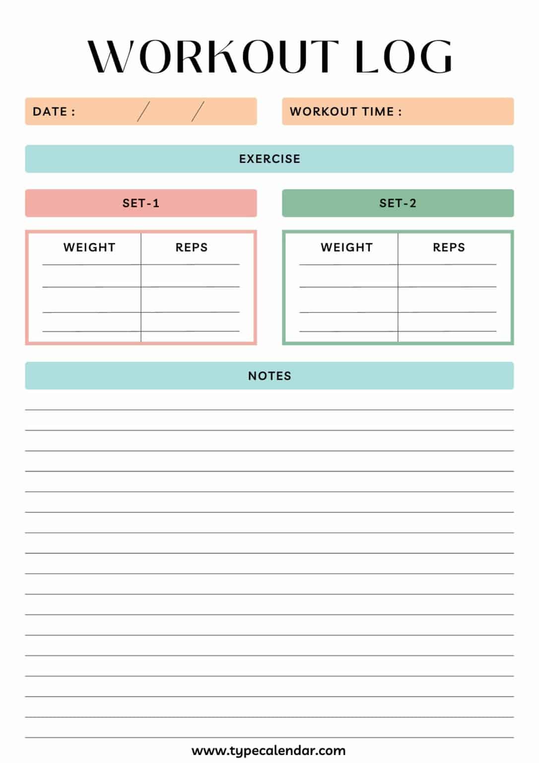 45 Free Printable Workout Log Templates PDF Word Excel 45 Free Printable Workout Log Templates PDF Word Excel