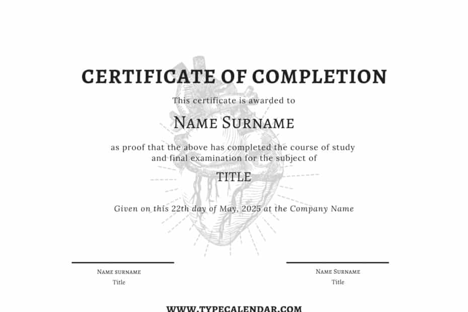 Certificate of Completion