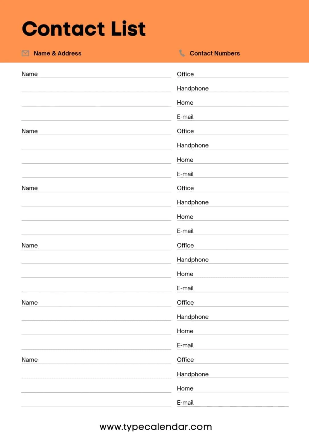 free-printable-contact-list-templates-word-excel-pdf-editable
