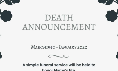 Free Printable Death Announcement Templates [Word] Examples