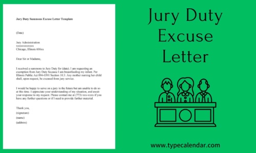 Free Printable Jury Duty Excuse Letter Templates [PDF] Employer, Doctor