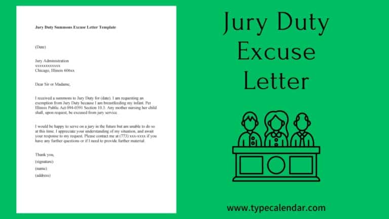 Free Printable Jury Duty Excuse Letter Templates [PDF] Employer, Doctor