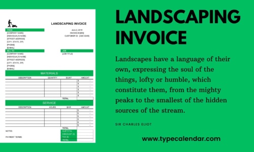 Free Printable Landscaping Invoice Templates [PDF, Word with Examples]
