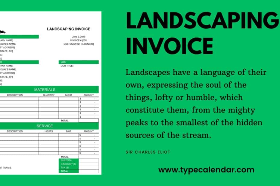 Landscaping Invoice
