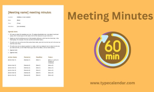 Free Printable Meeting Minutes Templates [Word, Excel, PDF]