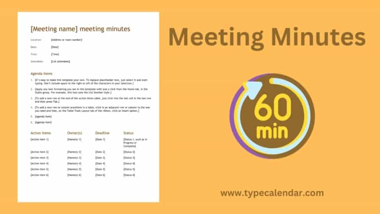 Free Printable Meeting Minutes Templates [Word, Excel, PDF]