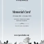 Memorial Card
