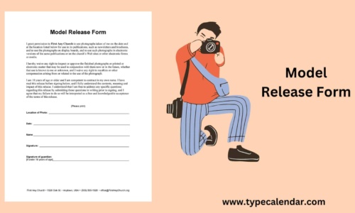 Free Printable Model Release Form Templates [PDF, Word] Photography