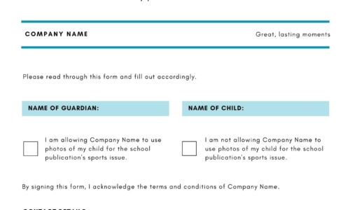 Free Printable Photo Release Form Templates [Word & PDF]