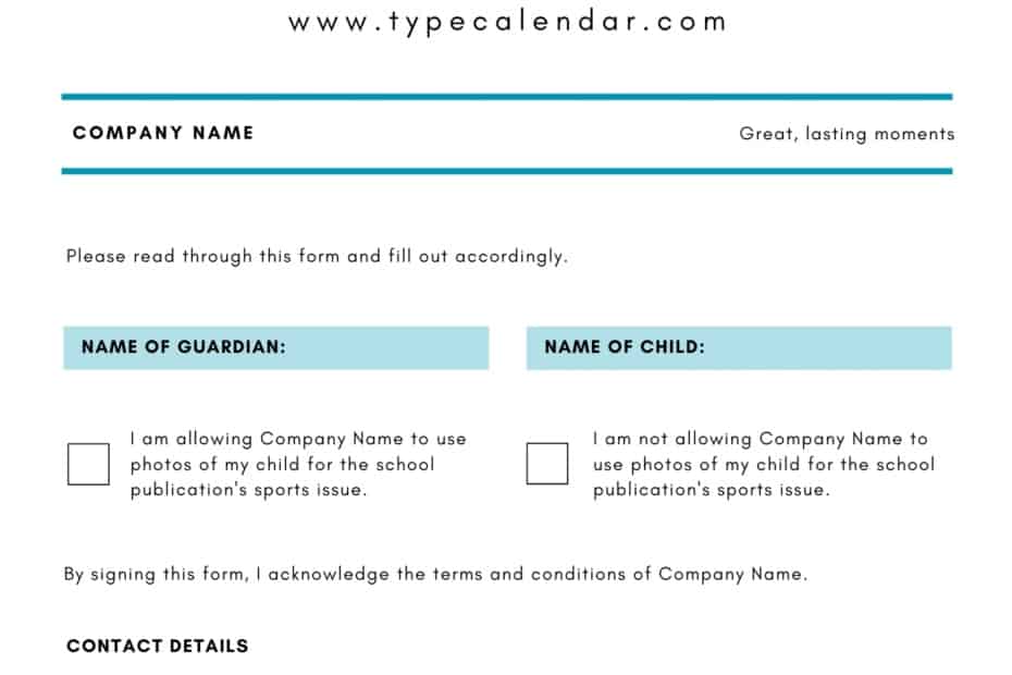 Photo Release Form
