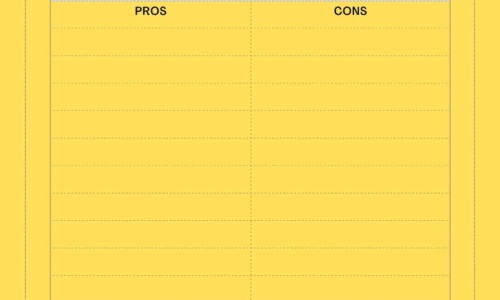 Free Printable Pros and Cons List Templates [Maker] Word, Excel, PDF