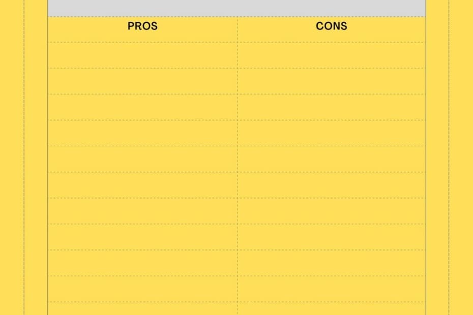 Pros and Cons List