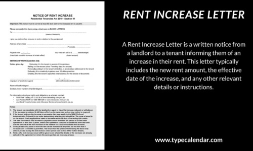 Free Printable Rent Increase Letter Templates [PDF, Word]