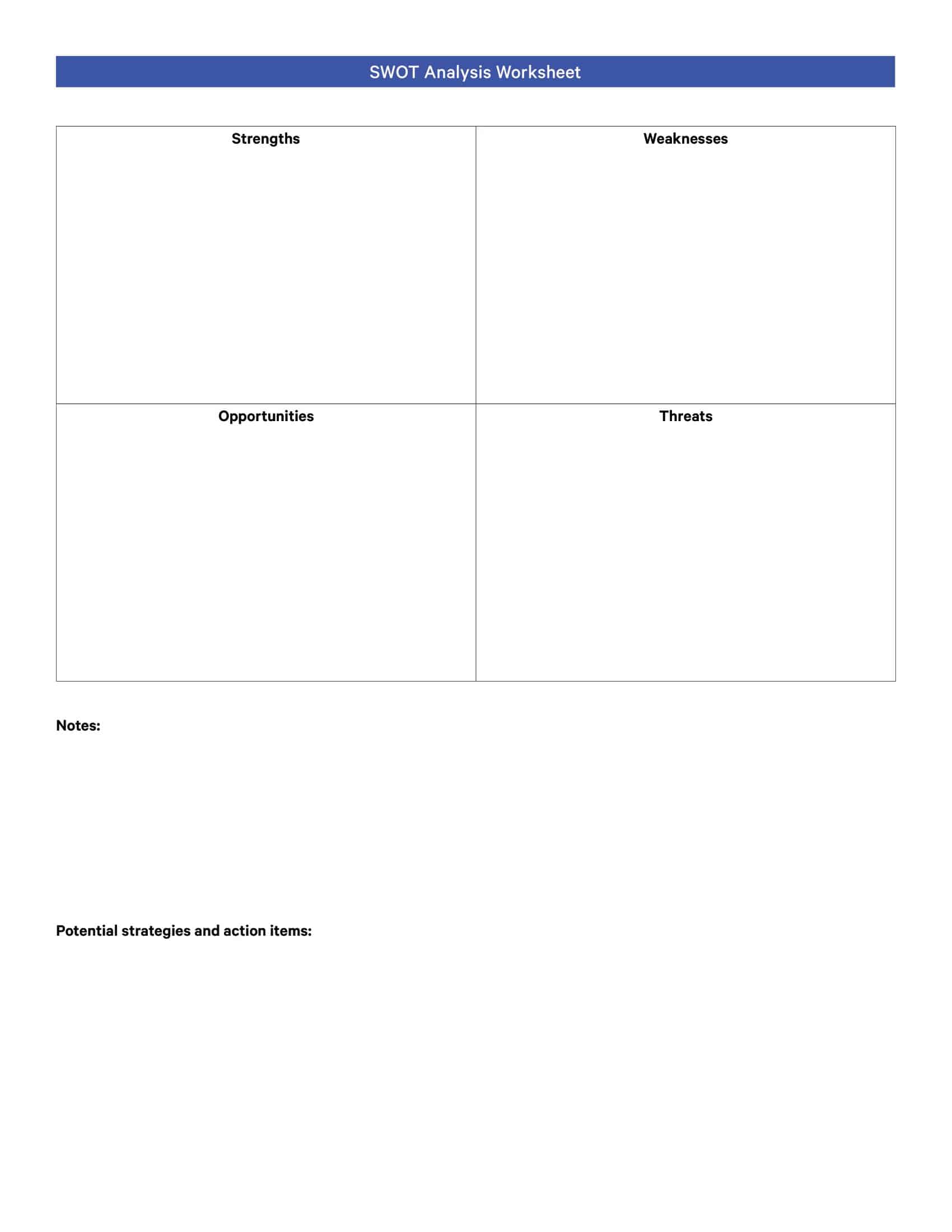 blank template for swot analysis blank template for swot analysis