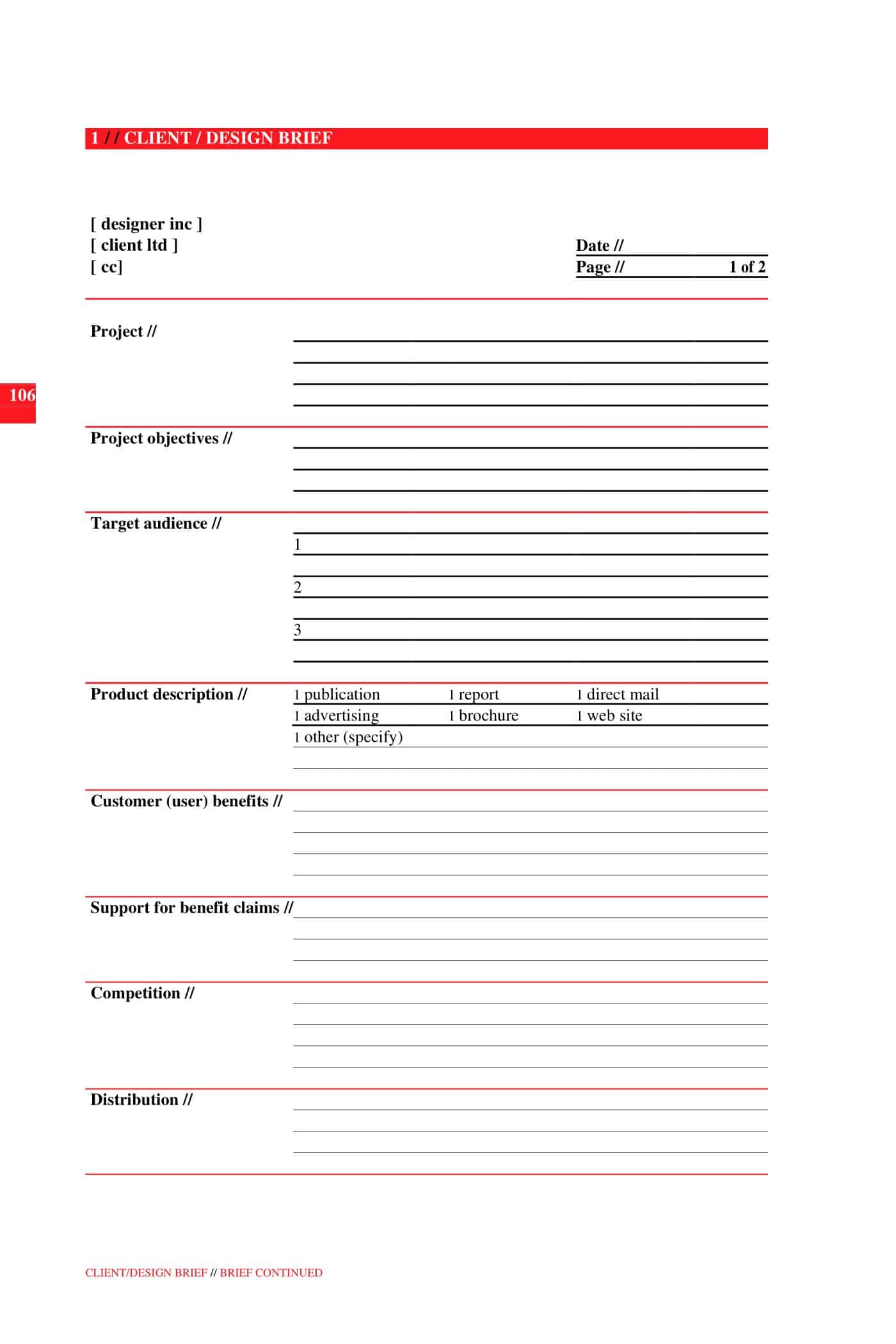 creative design brief creative design brief