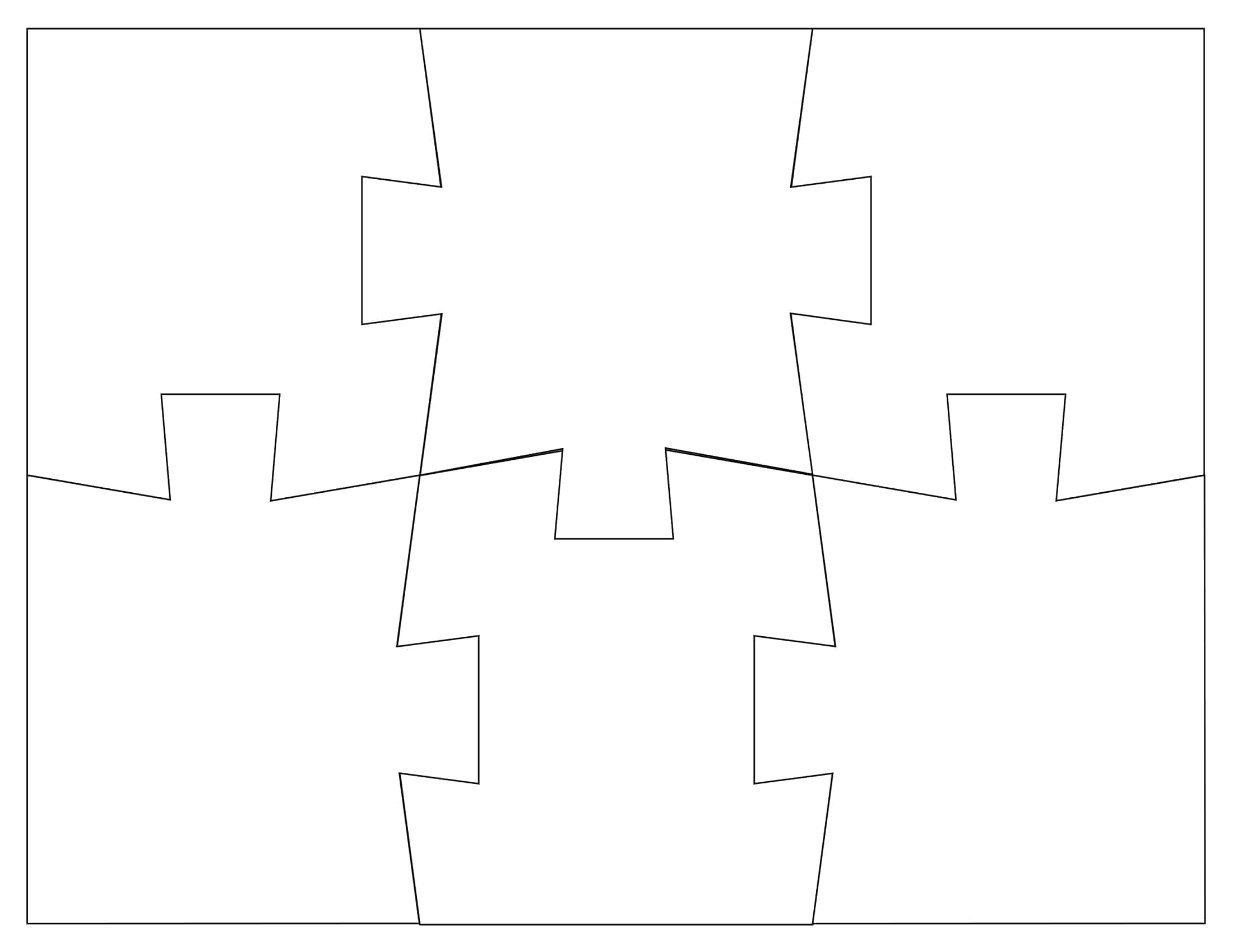 free printable puzzle piece templates [pdf] 4, 12, 24 piece