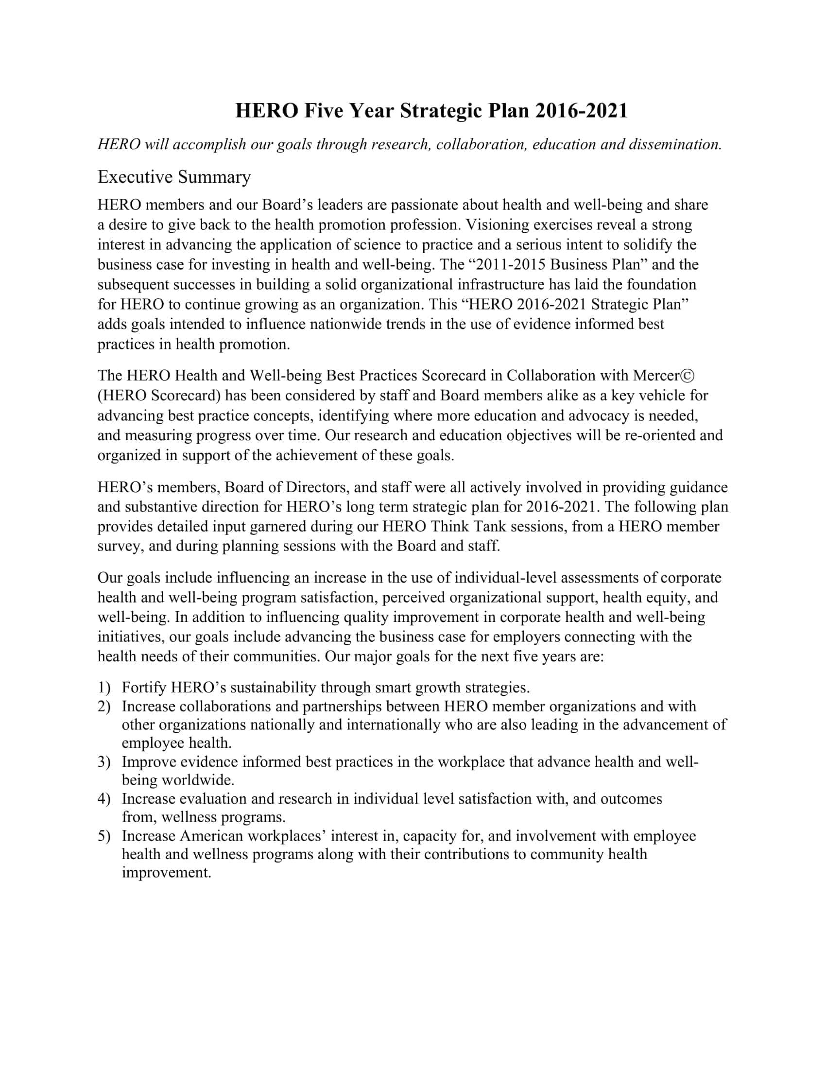 5 year business plan 5 year business plan