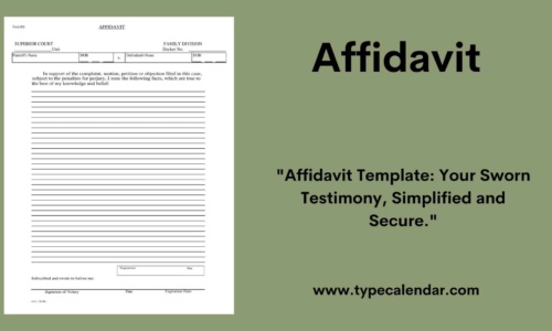 Free Printable Affidavit Templates [Word, PDF] Sample