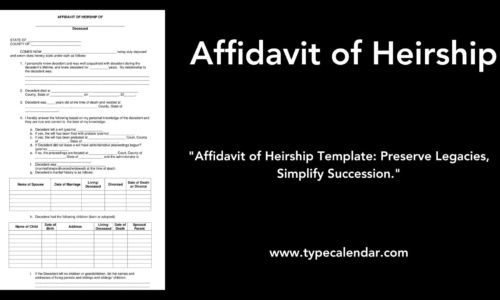 Free Printable Affidavit of Heirship Templates [PDF, Word] Simple