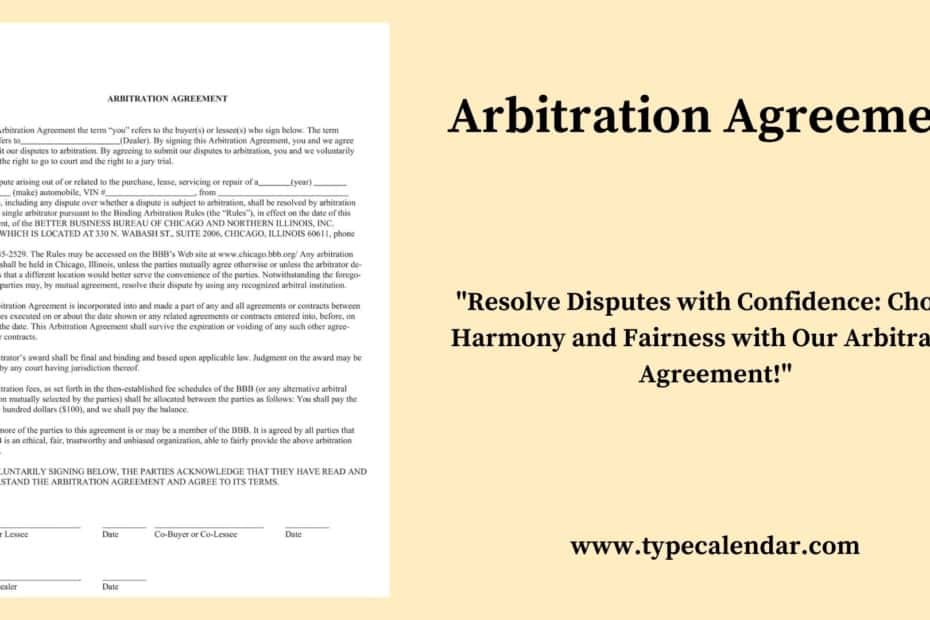 Arbitration Agreement