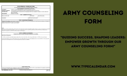 Free Printable Army Counseling Form Templates [DA 4856] Fillable PDF