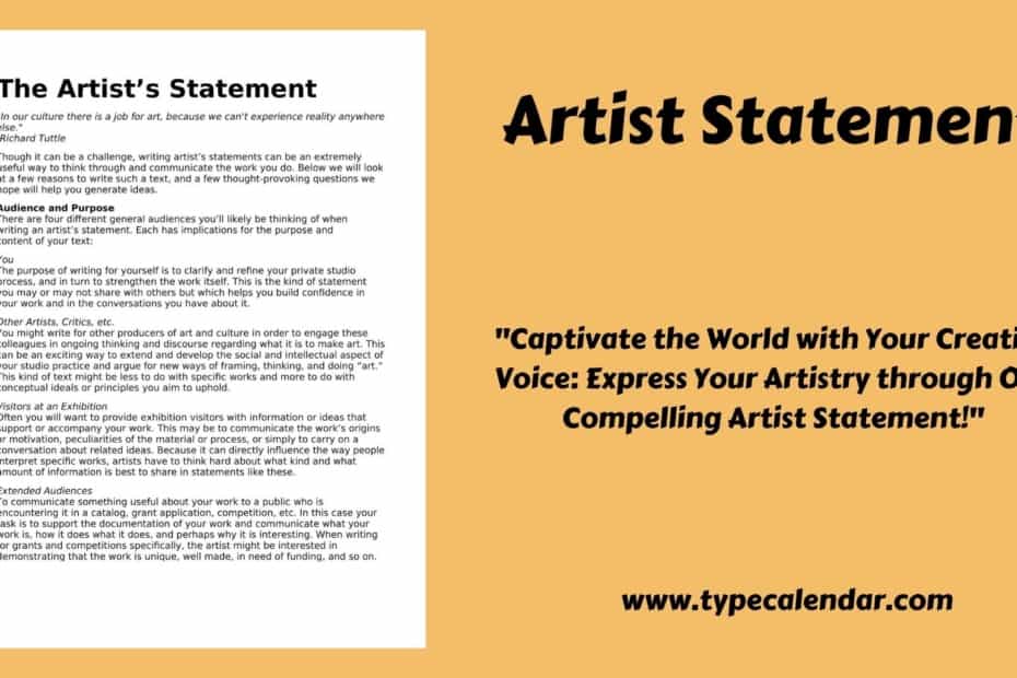 Artist Statement