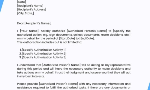 Free Printable Authorization Letter Templates [Word, PDF] Claim