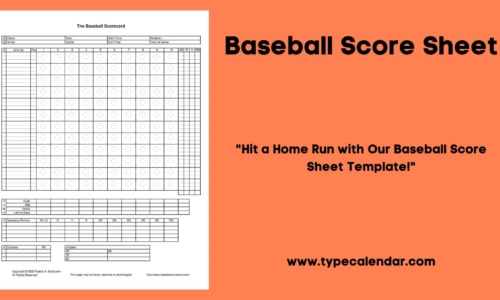 Free Printable Baseball Score Sheet / Scorecard Templates [Excel, PDF]