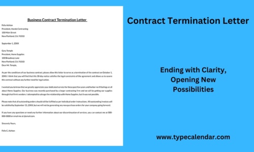 Free Printable Contract Termination Letter Template [PDF, Excel] Vendor, Employer