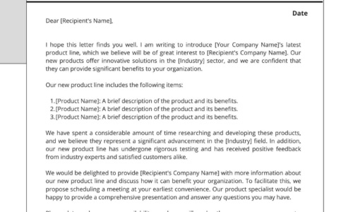 Free Printable Formal / Business Letter Templates [PDF, Word] Example