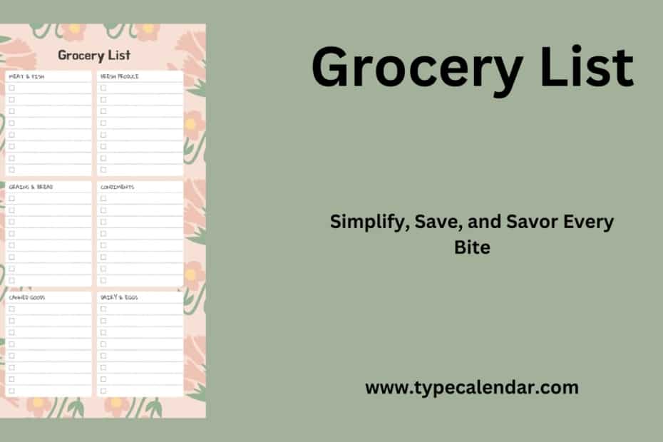Grocery List