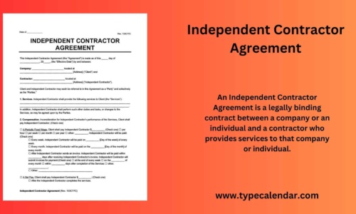 Free Printable Independent Contractor Agreement Templates [Word, PDF]