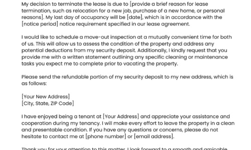 Free Printable Lease Termination Letter Templates [Tenant, Landlord] Word