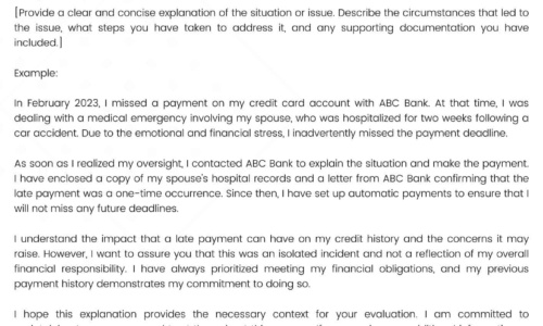 Free Printable Letter of Explanation Templates [PDF, Word] Mortgage