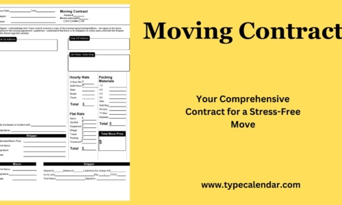 Free Printable Moving Contract Templates [PDF] Simple Form